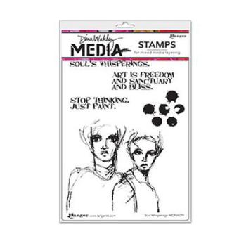 Ranger - Stempelset by Dina Wakley "Soul whisperings" Media Cling Stamp 