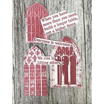 Ranger - Stempelset by Dina Wakley "Everyone Is Welcome" Media Cling Stamp 