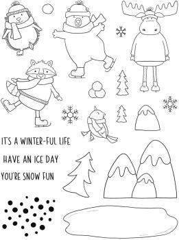 Creative Expressions - Stempelset "Snow Fun" Clear Stamps 6x8 Inch Design by Jane´s Doodles