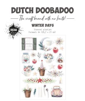 Dutch Doobadoo - Stanzteile "Winter Days" Die Cut Sheet 29,7x21 cm