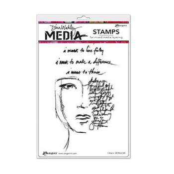 Ranger - Stempelset by Dina Wakley "I want" Media Cling Stamp 