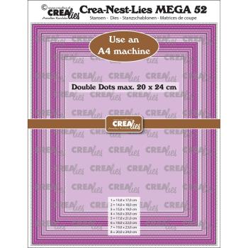 Crealies - Stanzschablone "Rectangles Double Dots" Crea-Nest-Lies XXL Dies