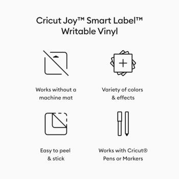 Cricut Joy™ - Smart Vinyl Permanent Writable Sheets™ "Silver Holographic"