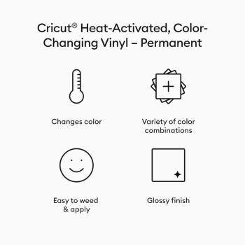 Cricut - Color-Changing Vinyl Permanent Heat-Activated™ "Magenta - Light Pink" 1 Rolle 30,5x61 cm