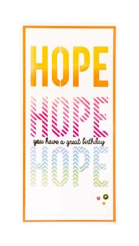 Studio Light - Schablone & Stempel "Hope Sentiments " Stencil & Clear Stamps