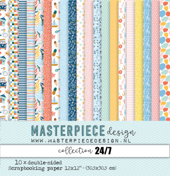 Masterpiece Design - Designpapier "24/7" Paper Pack 12x12 Inch - 10 Bogen