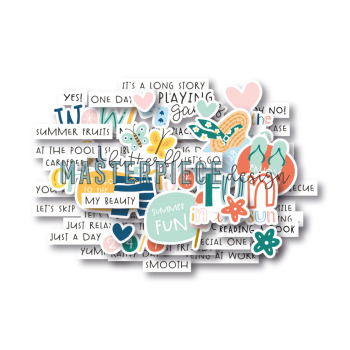 Masterpiece Design - Stanzteile "24/7" Die Cuts Text