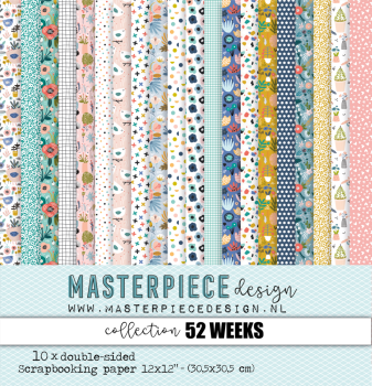 Masterpiece Design - Designpapier "52 Weeks" Paper Pack 12x12 Inch - 10 Bogen