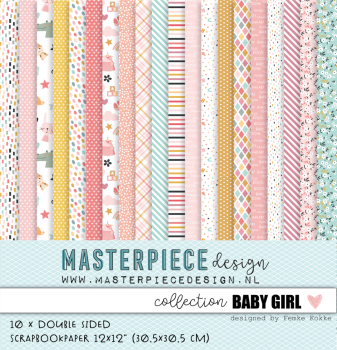 Masterpiece Design - Designpapier "Baby Girl" Paper Pack 12x12 Inch - 10 Bogen