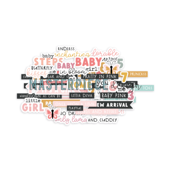 Masterpiece Design - Stanzteile "Baby Girl" Die Cuts Text