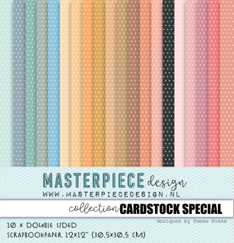 Masterpiece Design - Designpapier "Cardstock Special" Paper Pack 12x12 Inch - 10 Bogen