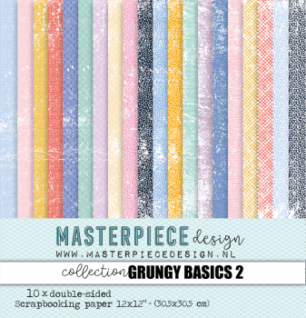Masterpiece Design - Designpapier "Grungy Basics #2" Paper Pack 12x12 Inch - 10 Bogen