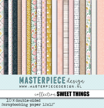 Masterpiece Design - Designpapier "Sweet Things" Paper Pack 12x12 Inch - 10 Bogen