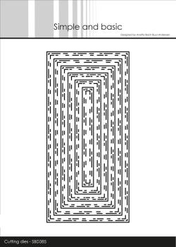 Simple and Basic - Stanzschablone 7x14,5 cm "Broken Lines" Dies