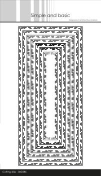 Simple and Basic - Stanzschablone 9,5x20,5 cm "Broken Lines" Dies