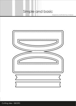 Simple and Basic - Stanzschablone 10x8,4 cm "Treatbag Topper with Banner" Dies