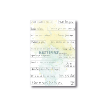 Masterpiece Design - Stempelset "Label Quotes" Memory Planner Clear Stamps