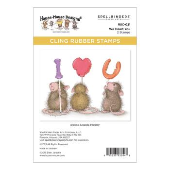 Spellbinders - Gummistempel Set "We Heart You" Cling Stamp