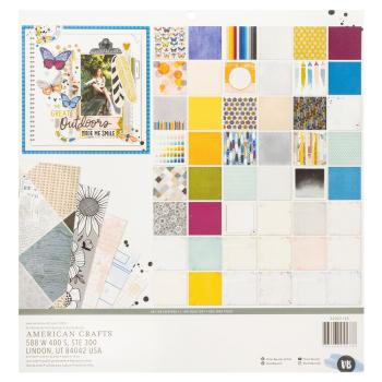 American Crafts - Designpapier "Discover + Create" Paper Pack 12x12 Inch - 48 Bogen