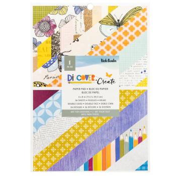 American Crafts - Designpapier "Discover + Create" Paper Pack 6x8 Inch - 36 Bogen