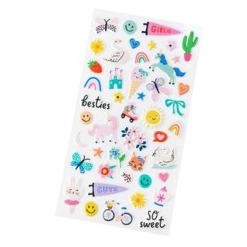 American Crafts - Aufkleber "Cool Girl" Puffy Sticker