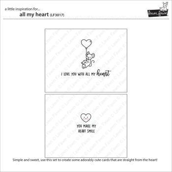 Lawn Fawn - Stempelset "All My Heart" Clear Stamps