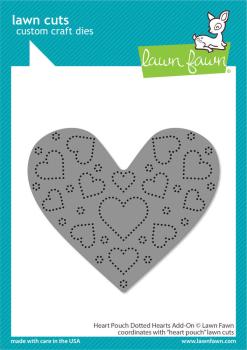 Lawn Fawn - Stanzschablone "Heart Pouch Dotted Hearts" Add-on Die