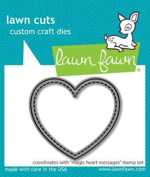 Lawn Fawn - Stanzschablone "Magic Heart Messages" Dies