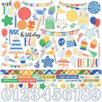 Echo Park - Designpapier "Make A Wish Birthday Boy" Collection Kit 12x12 Inch - 12 Bogen