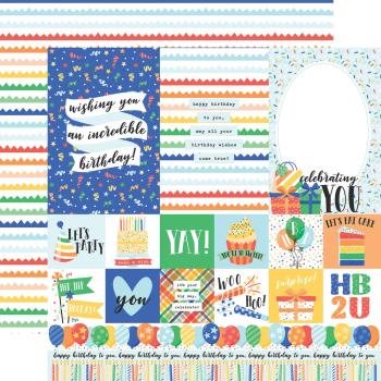 Echo Park - Designpapier "Make A Wish Birthday Boy" Paper Pack 6x6 Inch - 24 Bogen