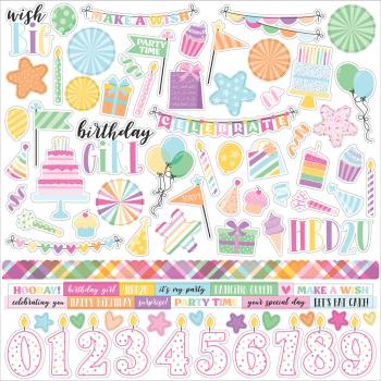 Echo Park - Designpapier "Make A Wish Birthday Girl" Collection Kit 12x12 Inch - 12 Bogen