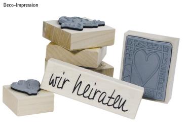 Holz-Stempel "Kirche mit Eheringen" 7x9 cm