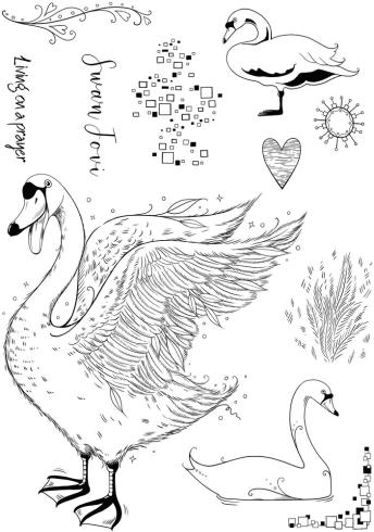 Pink Ink Designs - Stempelset "Swan Jovi" Clear Stamps