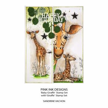 Pink Ink Designs - Stempelset "Baby Giraffe" Clear Stamps