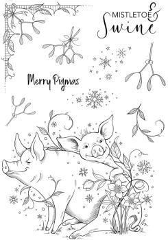 Pink Ink Designs - Stempelset "Mistletoe & Swine" Clear Stamps