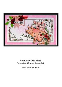 Pink Ink Designs - Stempelset "Mistletoe & Swine" Clear Stamps