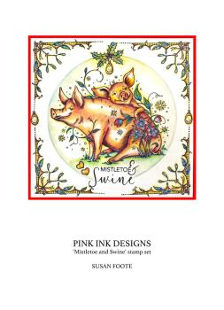 Pink Ink Designs - Stempelset "Mistletoe & Swine" Clear Stamps