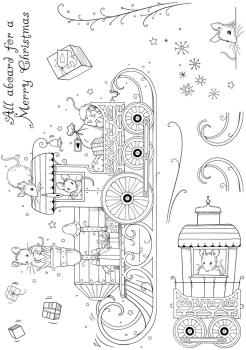 Pink Ink Designs - Stempelset "Christ-Mouse Express" Clear Stamps