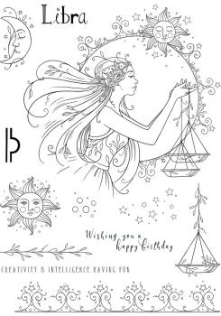 Pink Ink Designs - Stempelset "Libra "The Intellectual" Clear Stamps