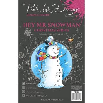 Pink Ink Designs - Stempelset "Hey Mr Snowman" Clear Stamps