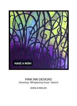 Pink Ink Designs - Schablone "Whispering Grass" Stencil