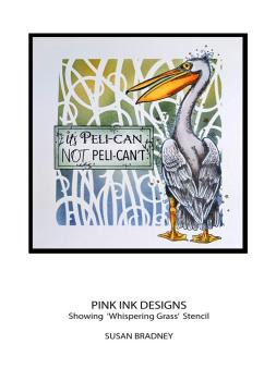 Pink Ink Designs - Schablone "Whispering Grass" Stencil