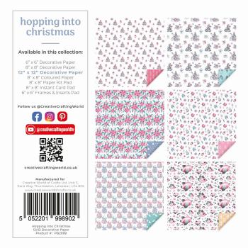 The Paper Boutique - Designpapier "Hopping into Christmas" Decorative Paper 12x12 Inch 24 Bogen