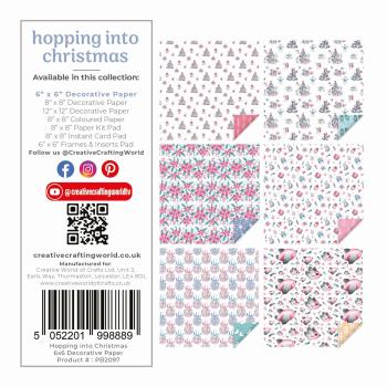 The Paper Boutique - Designpapier "Hopping into Christmas" Decorative Paper 6x6 Inch 24 Bogen