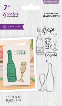 Gemini - Stempel & Stanze "Champagne Celebrations " Expressions Stamp & Dies 
