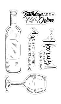 Gemini - Stempel & Stanze "Time to Wine" Expressions Stamp & Dies 