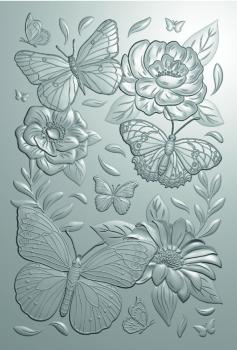 Gemini - Prägefolder & Stanzschablone "Butterflies and Blooms" 3D Embossing Folder &  Dies 