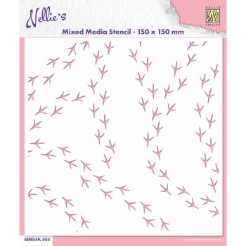 Nellie Snellen - Schablone "Birdfeet" Mixed Media Stencil 