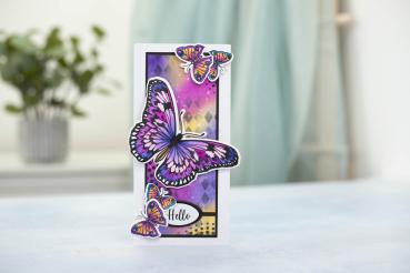 Crafters Companion - Stempelset & Stanzschablone "Monarch Butterfly" Stamp & Dies