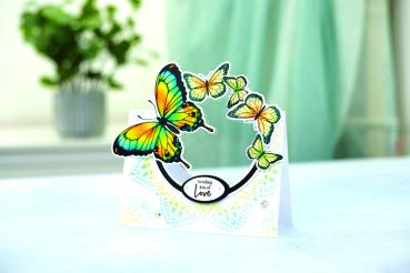 Crafters Companion - Stempelset & Stanzschablone "Red Admiral Butterfly" Stamp & Dies